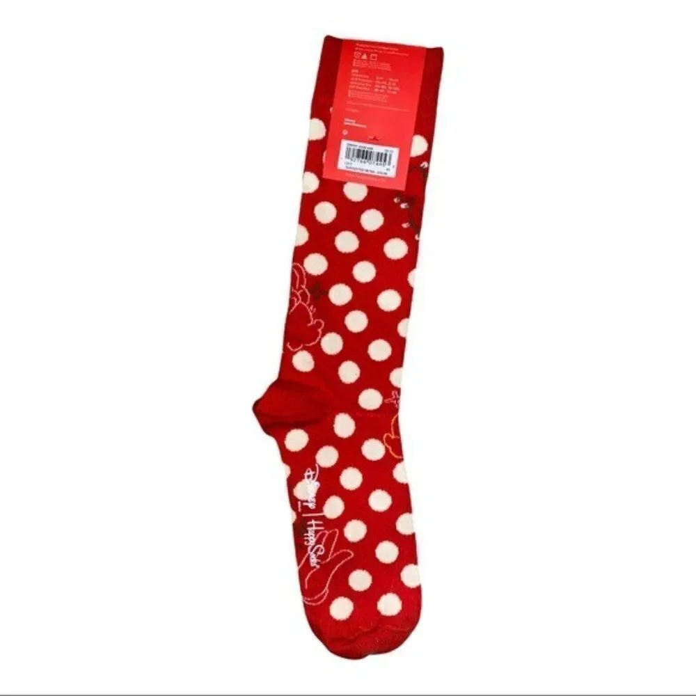 Happy Socks Disney Twinkle Twinkle Red Crew Socks Unisex Size 10-13 NWT